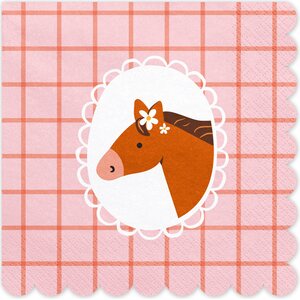 Horse Napkins, 33x33 cm, mix 1pkt/12pc.