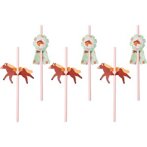 Straws Horses, 19.5 cm, mix 1pkt/6pc.