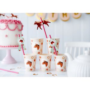 Straws Horses, 19.5 cm, mix 1pkt/6pc.