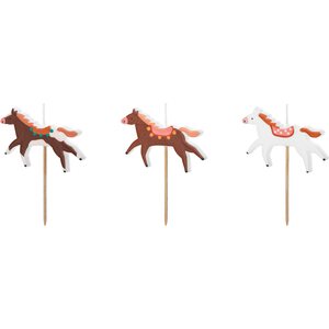 Horse Birthday Candles, Assorted, 5.8 x 4 cm 1pkt/3pc.