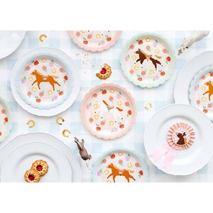 Plates Horses, 18 cm, mix 1pkt/6pc.