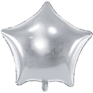 Tähti tavallinen foliopallo, 48 cm, hopea