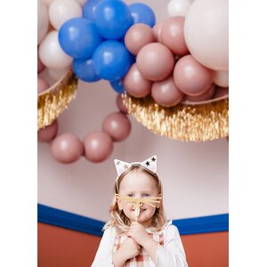 Cat Ears Headband and Mustache Set with Stickers 1pkt/5pc