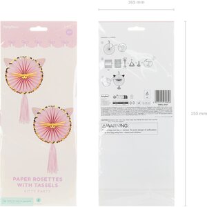 Decorative Rosettes Kitty, 26 cm, mix 1pkt/2pc.