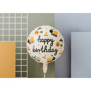 Foil balloon Construction vehicles, 45 cm, mix