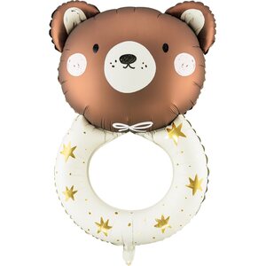 Foil balloon Teddy rattle, 61x88 cm, mix