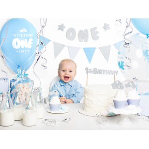 Viirinauha 1st Birthday, sini-hopeamix, 1,3 m