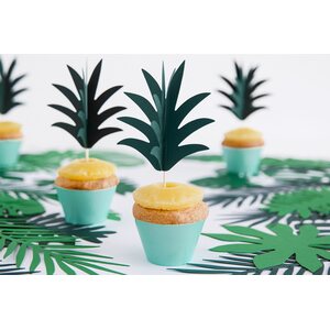 Cupcake toppers Aloha - Pineapple 1pkt/6pc.