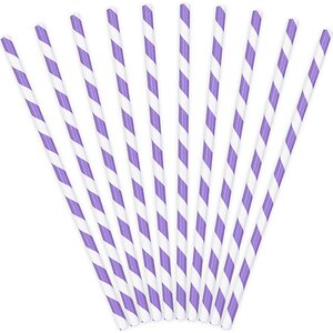 Paper Straws, lilac, 19.5cm 1pkt/10pc.
