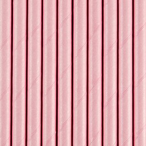 Paper Straws, light pink, 19.5cm 1pkt/10pc.