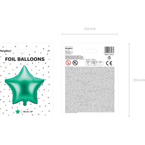 Tähti tavallinen foliopallo, 48 cm, satiinivihreä