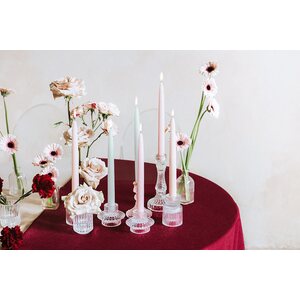 Taper candle, matt, dusty rose, 24cm 1pkt/10pc.