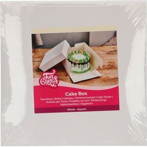 FunCakes Cake Box White 25x25x15 cm pk/1