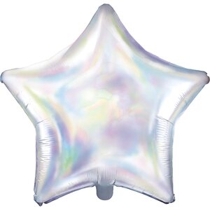 Tähti tavallinen foliopallo, 48 cm, hologrammi