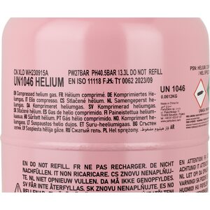 Helium tank, pink, 50 balloons