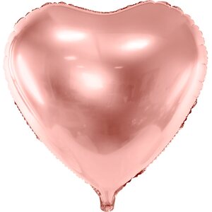 Sydän tavallinen foliopallo, 45 cm, ruusukulta