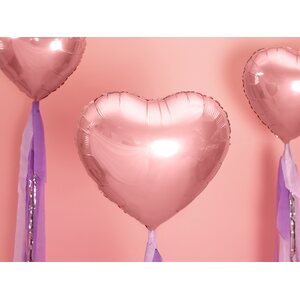 Foil Balloon Heart, 45cm, rose gold