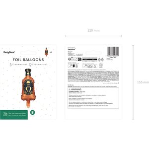 Foil Balloon Whisky, 27 x 12 cm