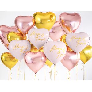 Foil Balloon Heart, 45cm, rose gold