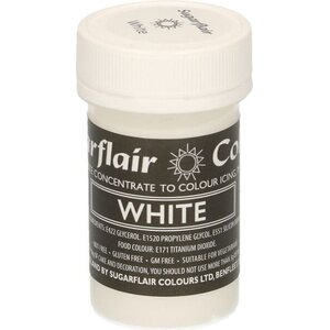 Sugarflair Paste Colour Pastel WHITE 25g