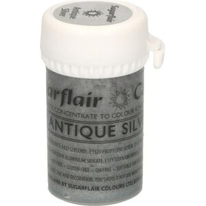 Sugarflair Paste Colour Satin ANTIQUE SILVER 25g