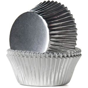 House Of Marie Baking Cups Foil Silver pk/24