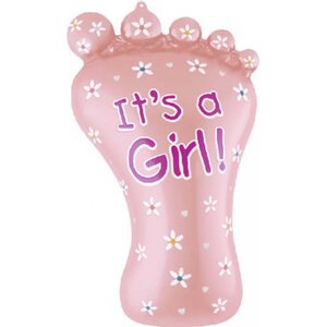 Folio balloon Foot It's a girl 45x79cm
