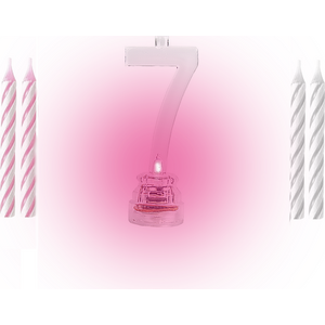 LED number 7 candle