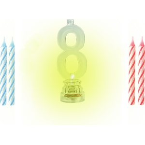 LED number 8 candle