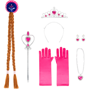 Prinsessaasusteet hopea ja pinkki 8 kpl