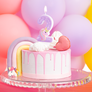 Unicorn cake candle number 2