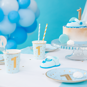 Blue mug with gold stars Year old 220ml 6 pcs.