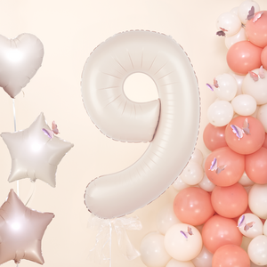 Foil balloon number 9, cream, 100 cm