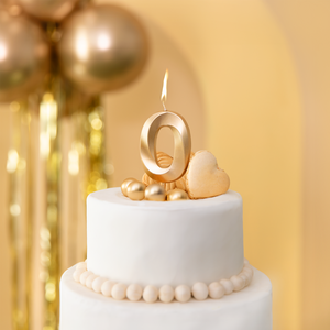 Golden metallic number 0 candle