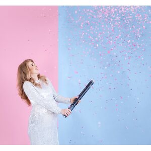 Gender reveal confetti cannon - Ready to pop, pink, 60cm