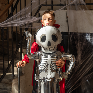 Permanent foil balloon Halloween Skeleton 156cm