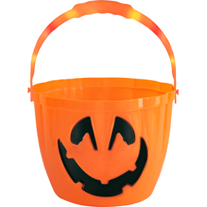 Halloween candy basket with illuminated handle