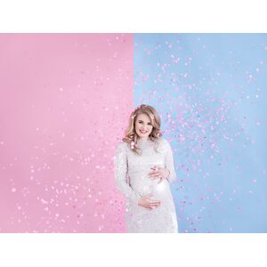 Gender reveal confetti cannon - Ready to pop, pink, 60cm