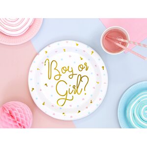 Plates Boy or Girl, 23 cm. 1pkt/6pc