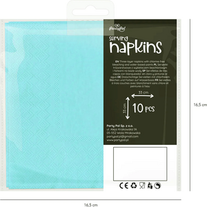 Napkins 1st birthday turquoise 10 pcs.