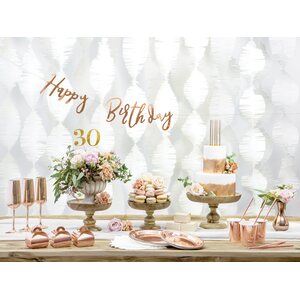 Banner Happy Birthday, rose gold, 16.5x62cm