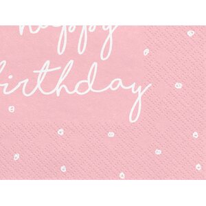Lautasliina Happy Birthday, 33 x 33 cm 20 kpl/pkt