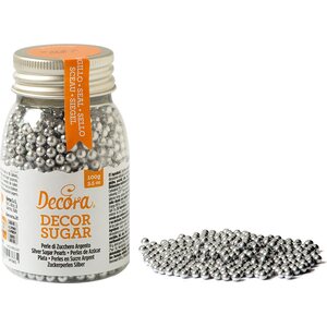 Decora 100G SILVER SUGAR PEARLS