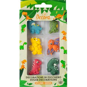 Decora 6 PCS KIT JURASSIC SUGAR DECORATION