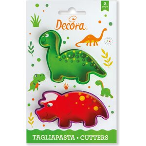 Decora DINO PLASTIC COOKIE CUTTERS SET OF 2