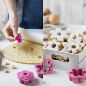 Decora FLOWER COOKIE CUTTERS SET OF 6 PCS 1,5 2,5 3,5 5 6,5 8 H 2,2