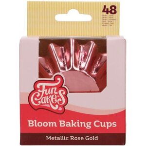 FunCakes Bloom Baking Cups Metallic Rose Gold pk/48