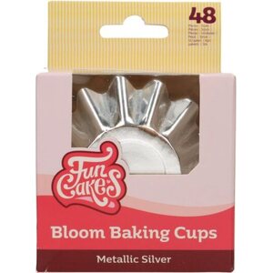 FunCakes Bloom Baking Cups Metallic Silver pk/48