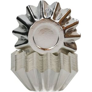 FunCakes Bloom Baking Cups Metallic Silver pk/48
