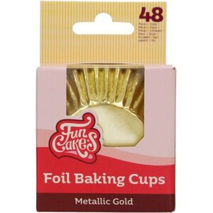 FunCakes Foil Baking Cups Metallic Gold pk/48